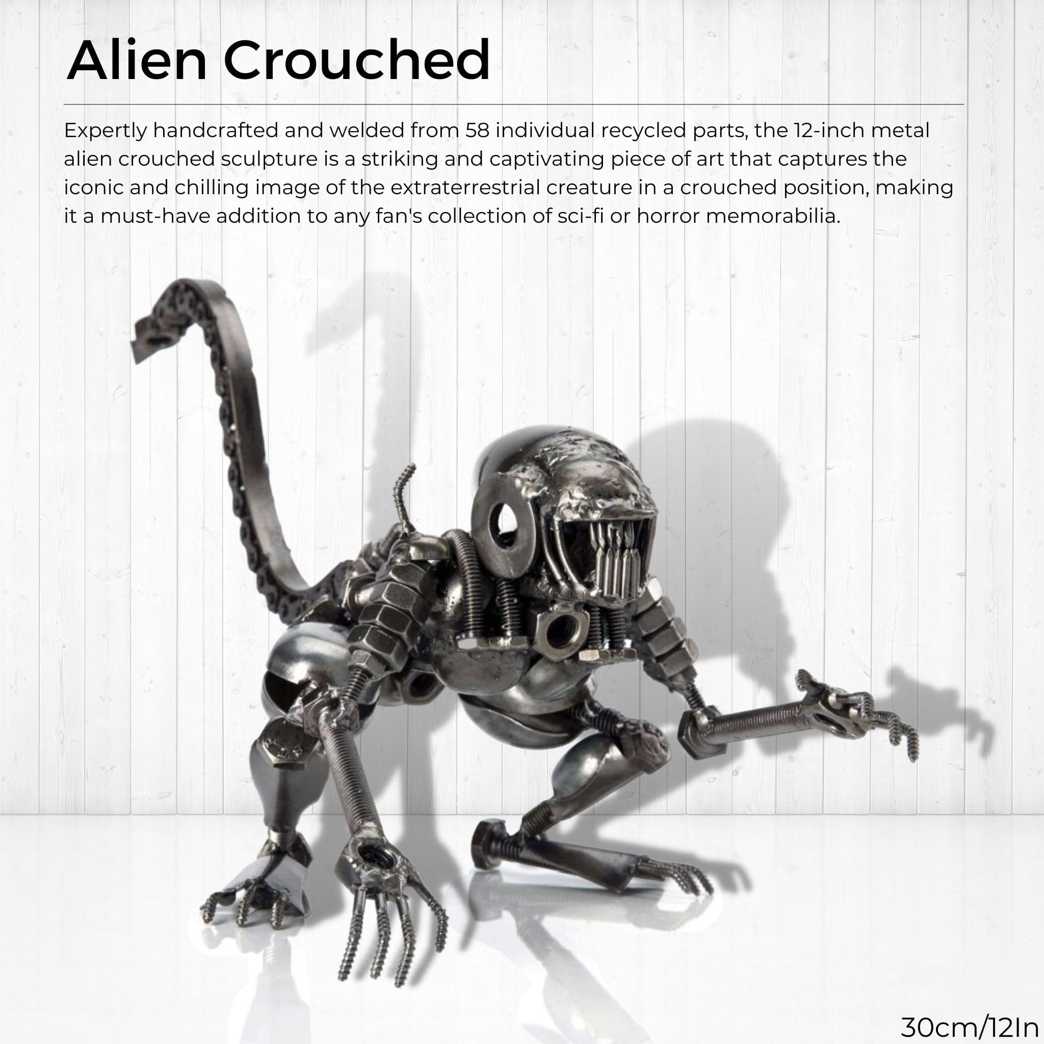 Alien Crouched - Pangea Sculptures