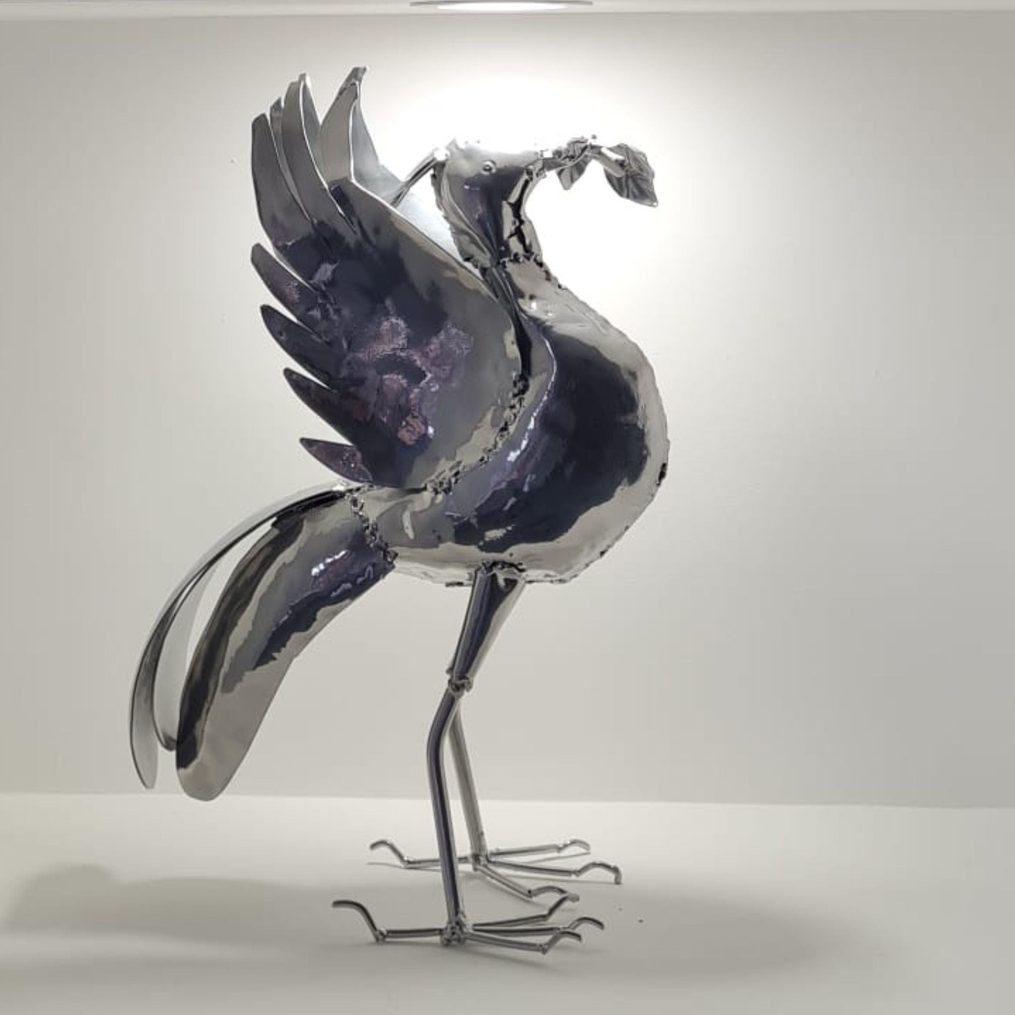 Chrome Liver bird | Limited Edition - Pangea Sculptures