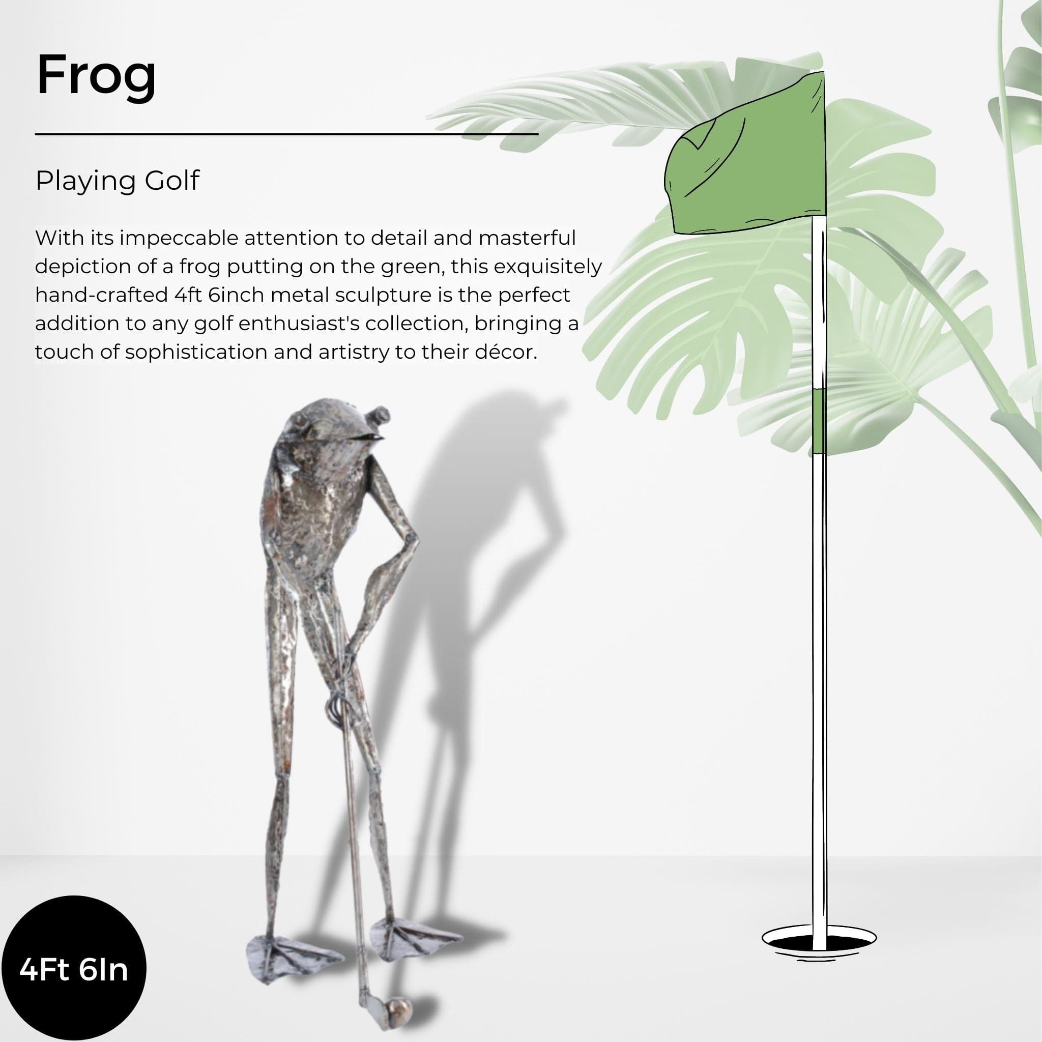 Golf Frog - Pangea Sculptures