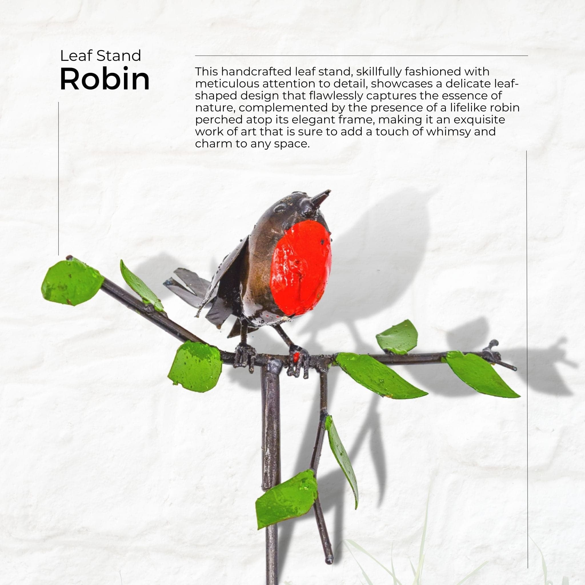 Leaf Stand Robin - Pangea Sculptures