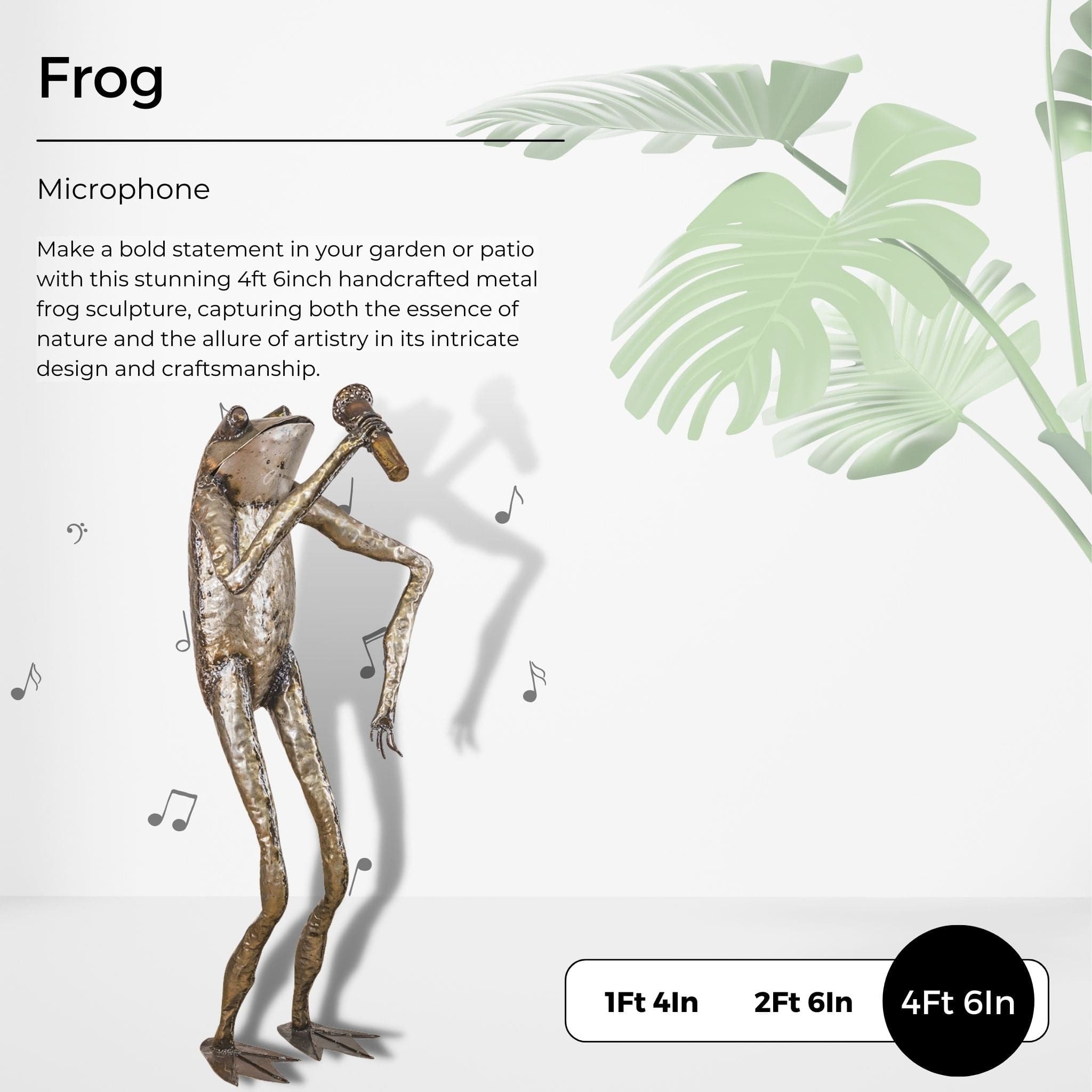 Microphone Frog - Pangea Sculptures