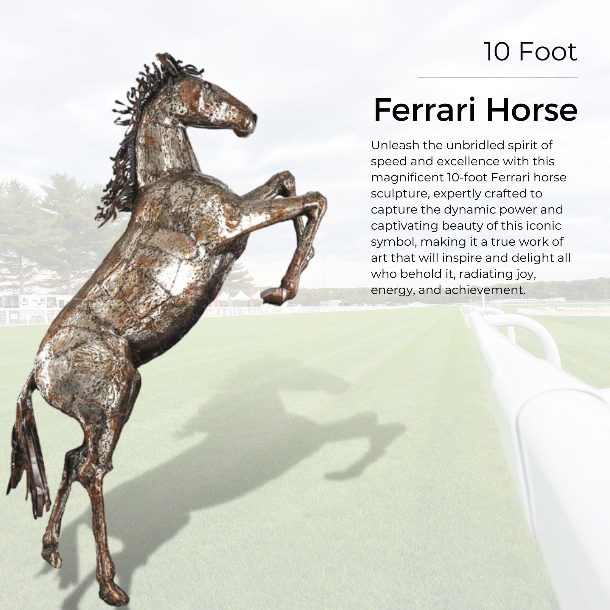 Natural Ferrari Horse - Pangea Sculptures