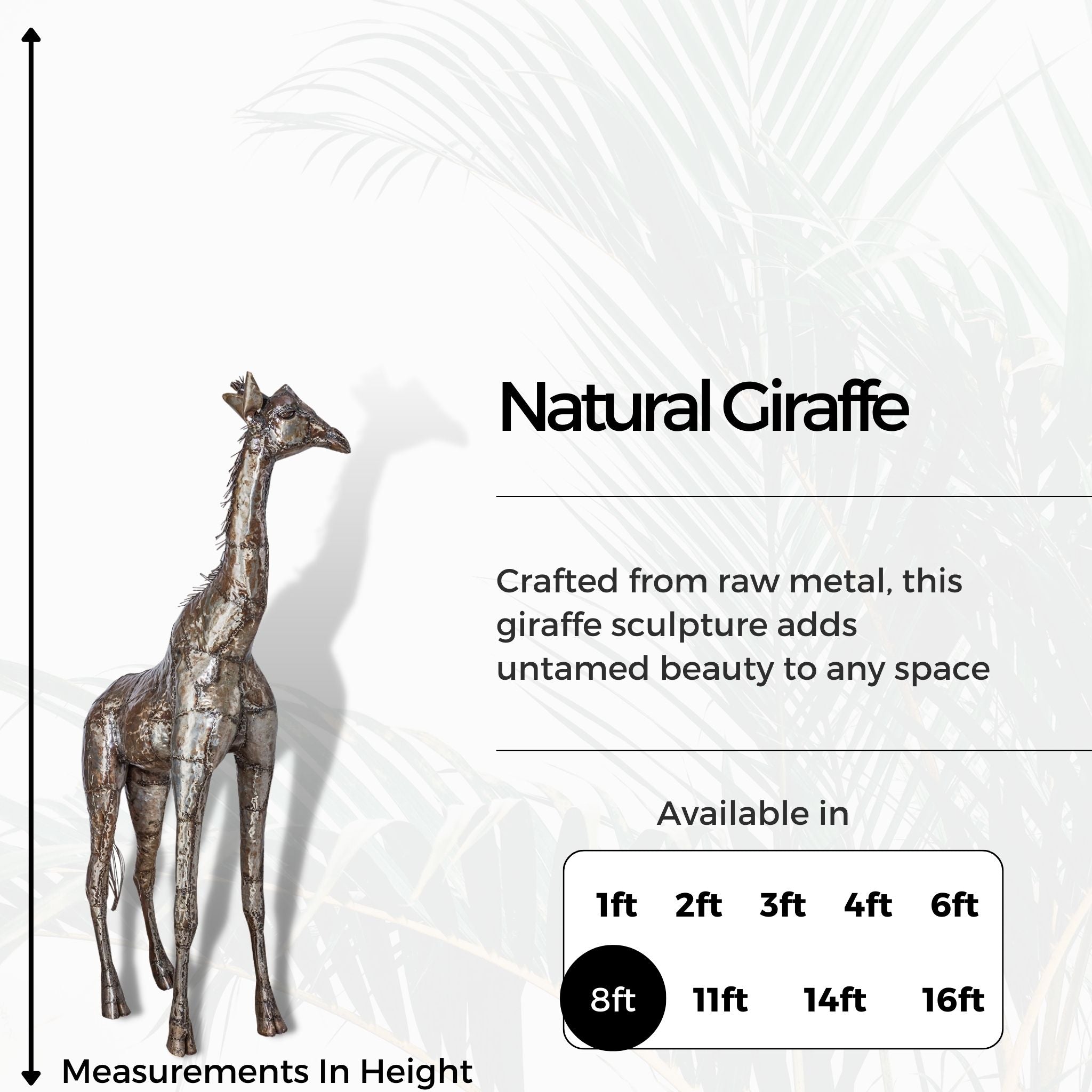 Natural Giraffe - Pangea Sculptures