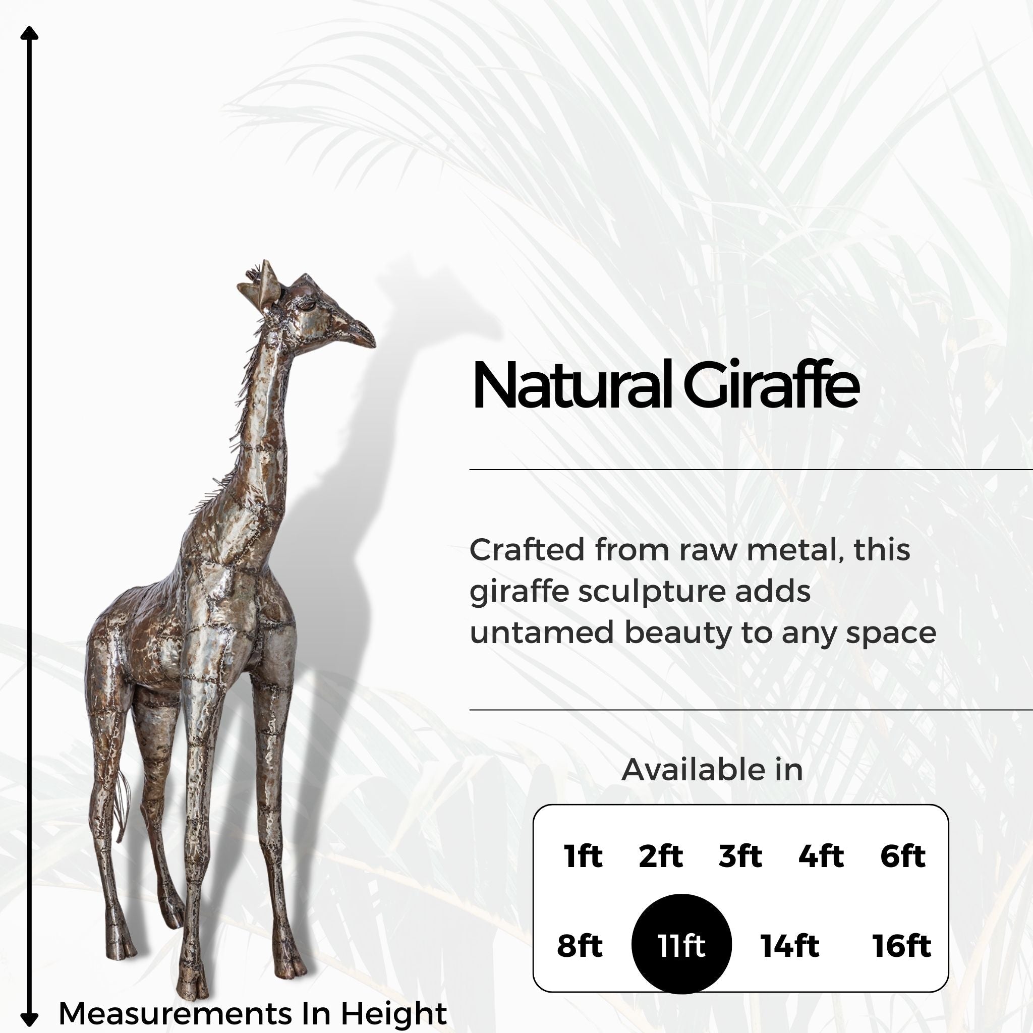 Natural Giraffe - Pangea Sculptures
