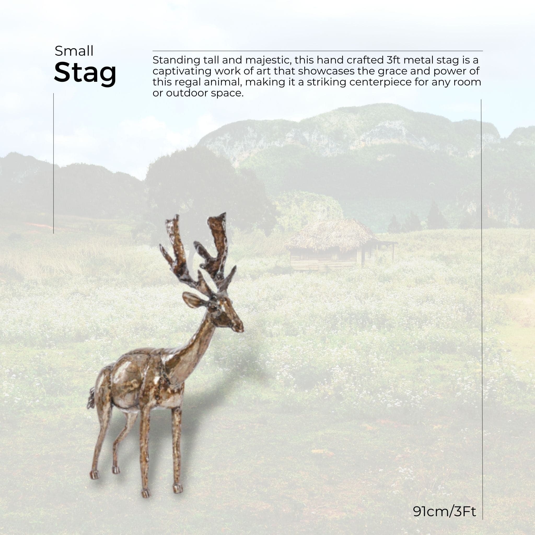 Natural Stag - Pangea Sculptures
