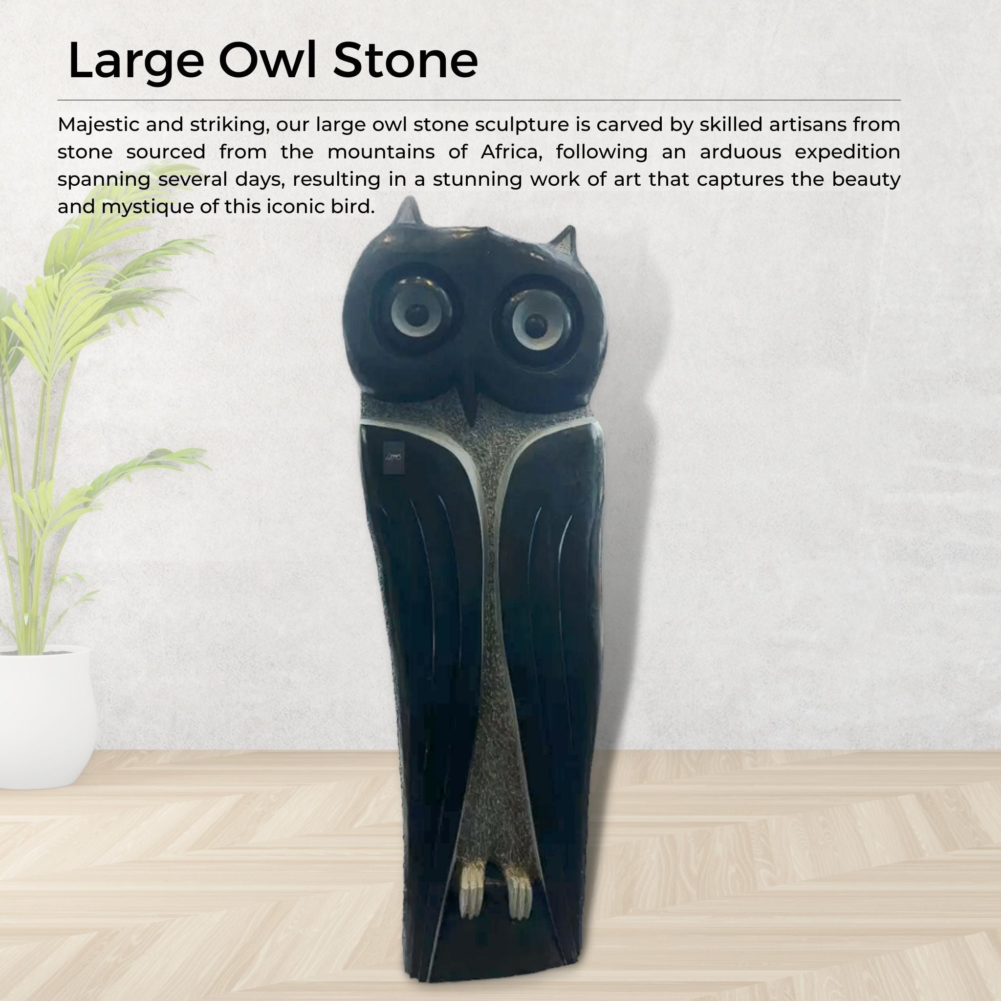 Owl Serpentine Stone - Pangea Sculptures