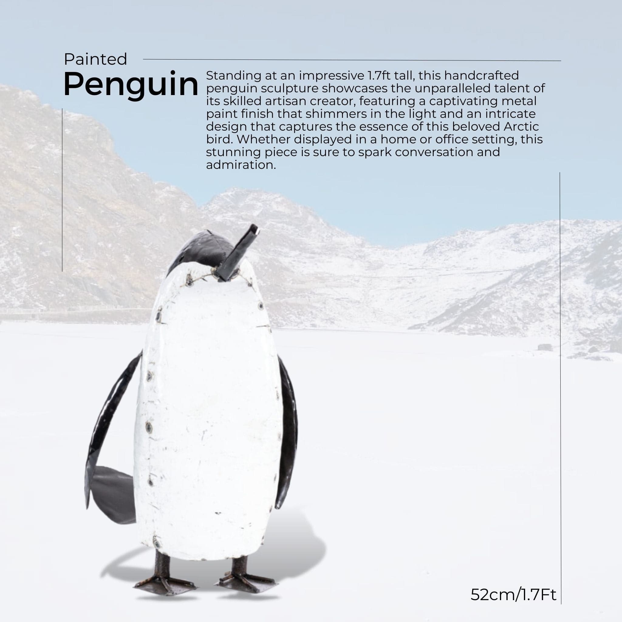 Painted Penguin - Pangea Sculptures