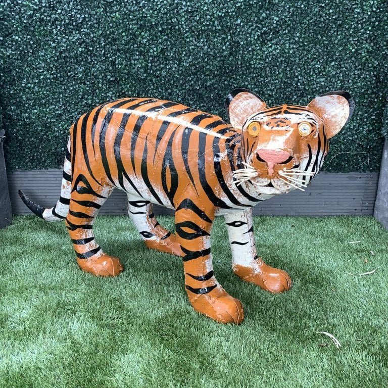 Painted Tiger Cub - Pangea Sculptures