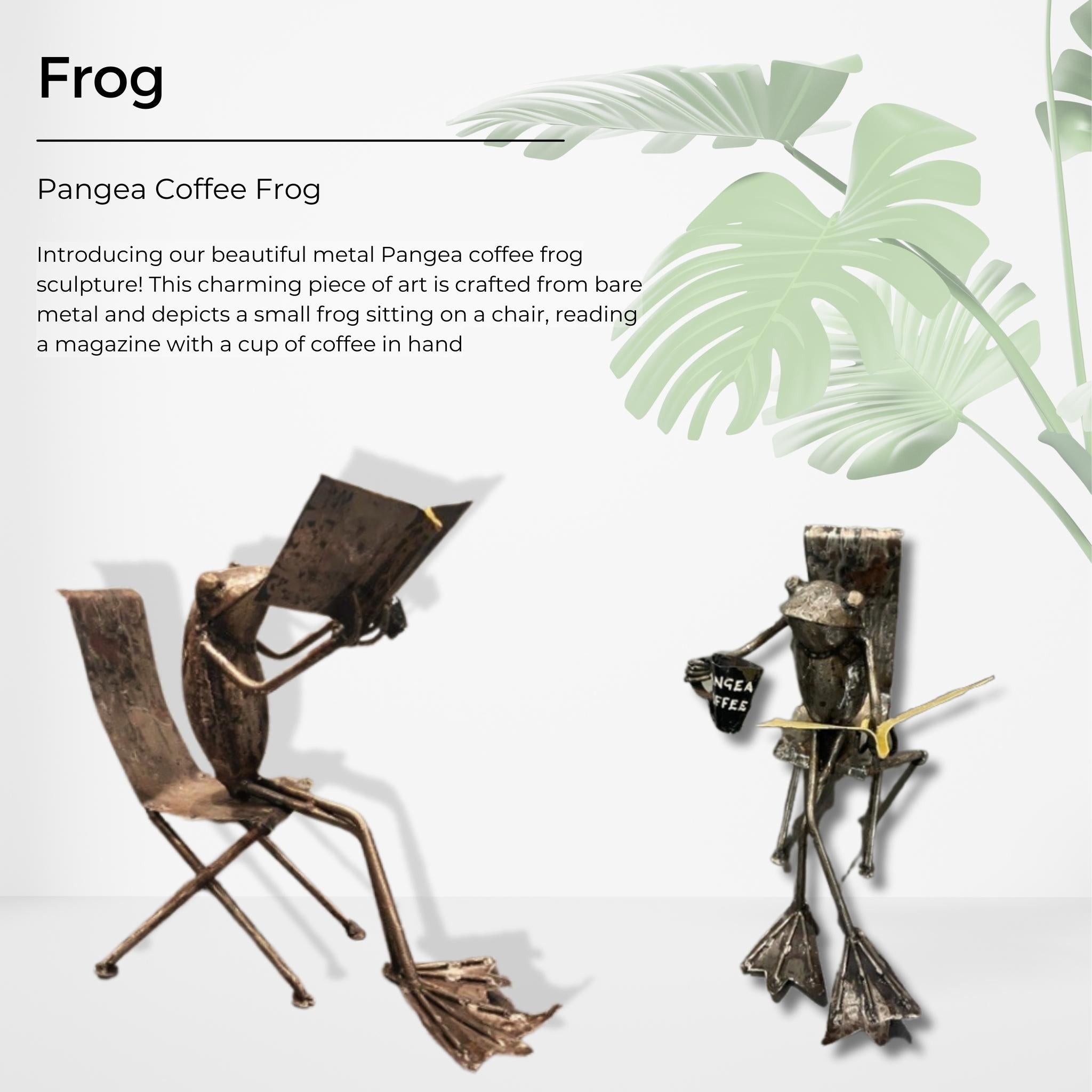 Pangea Coffee Frog - Pangea Sculptures
