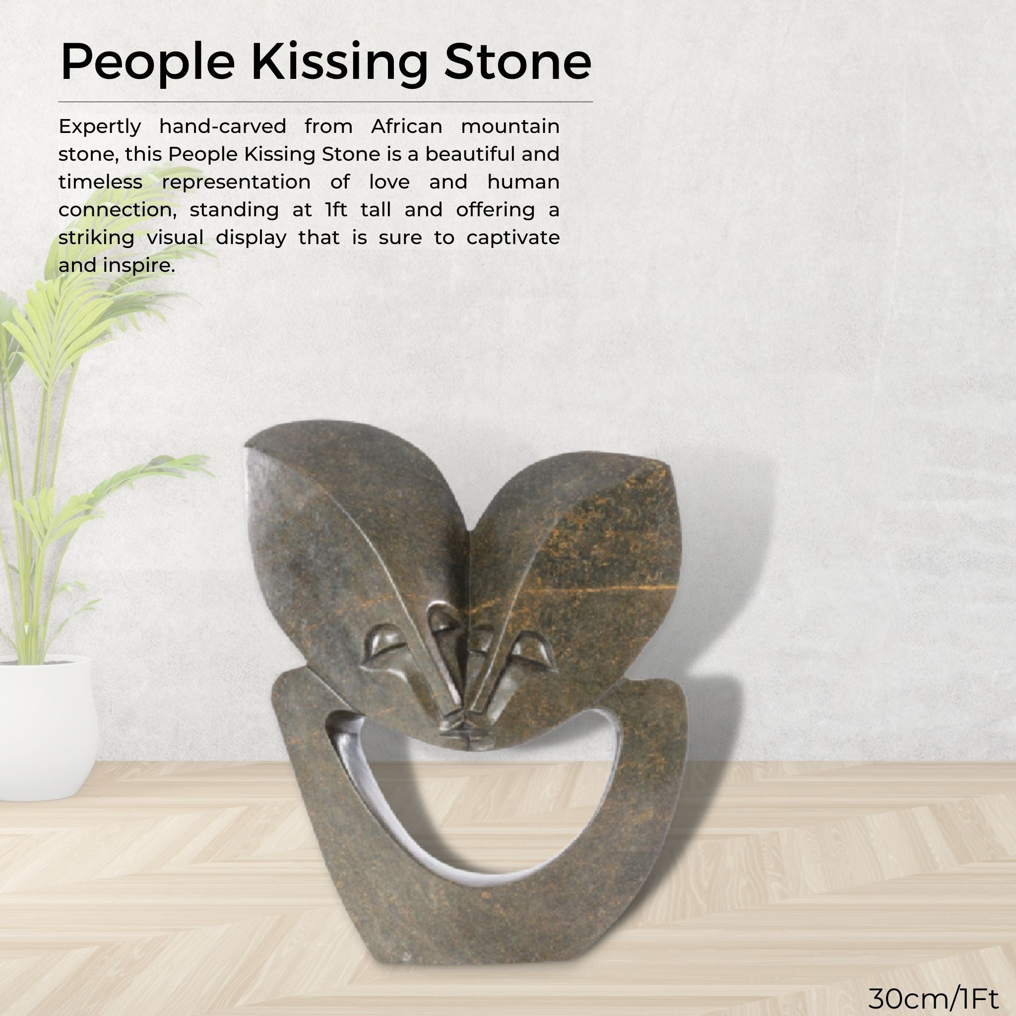 People Kissing Stone - Pangea Sculptures