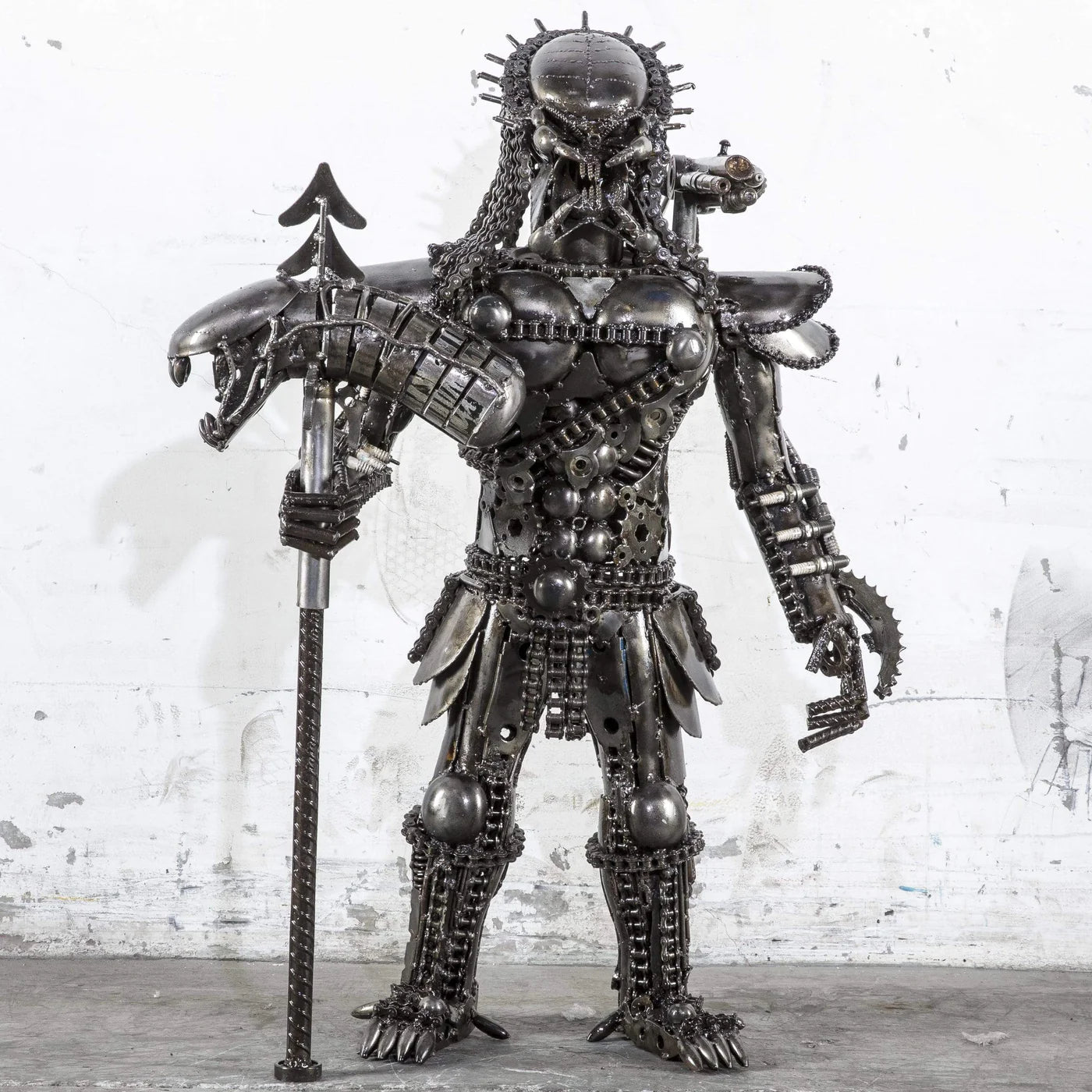 Predator Alien Head Metal Sculpture - Pangea Sculptures