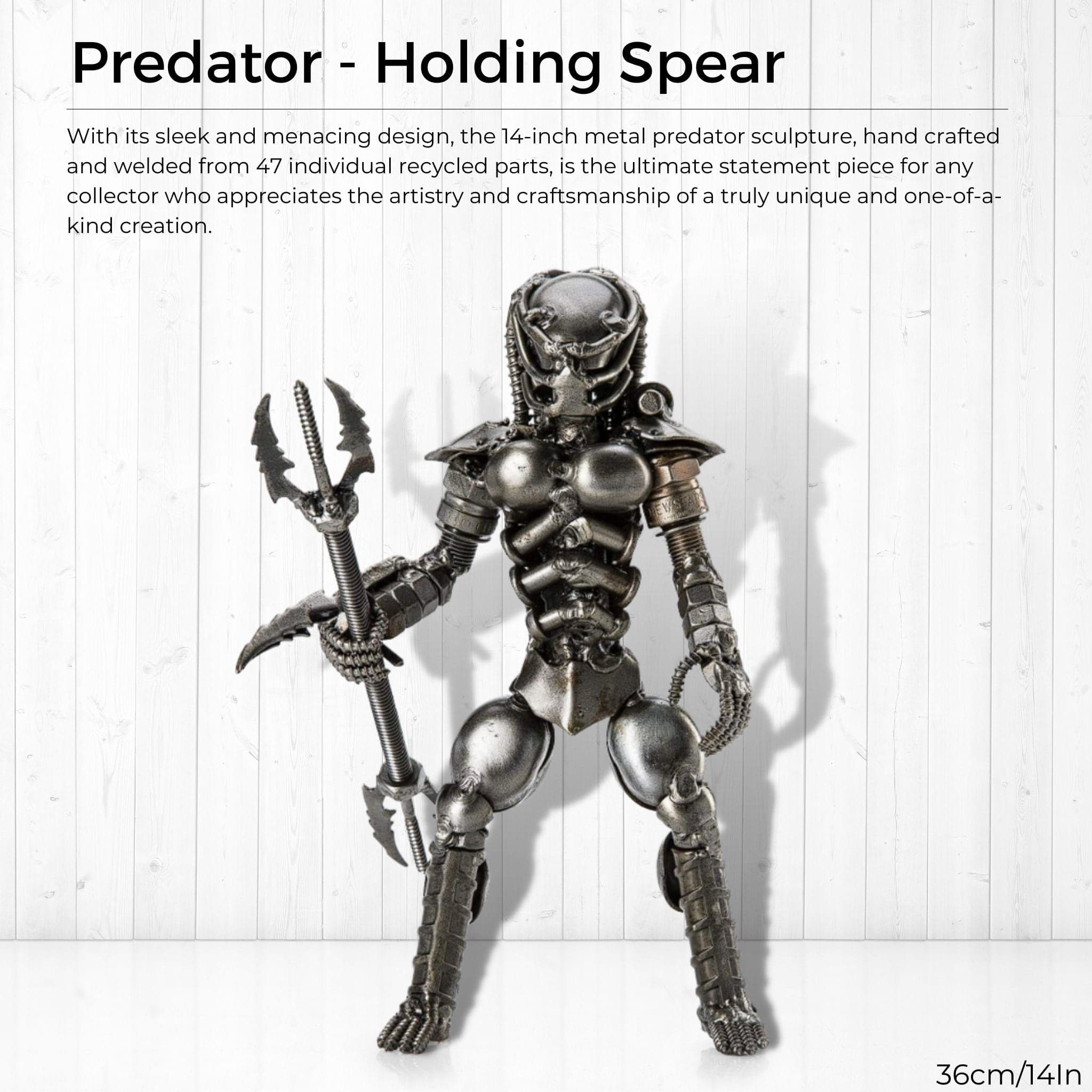 Predator - Holding Spear - Pangea Sculptures