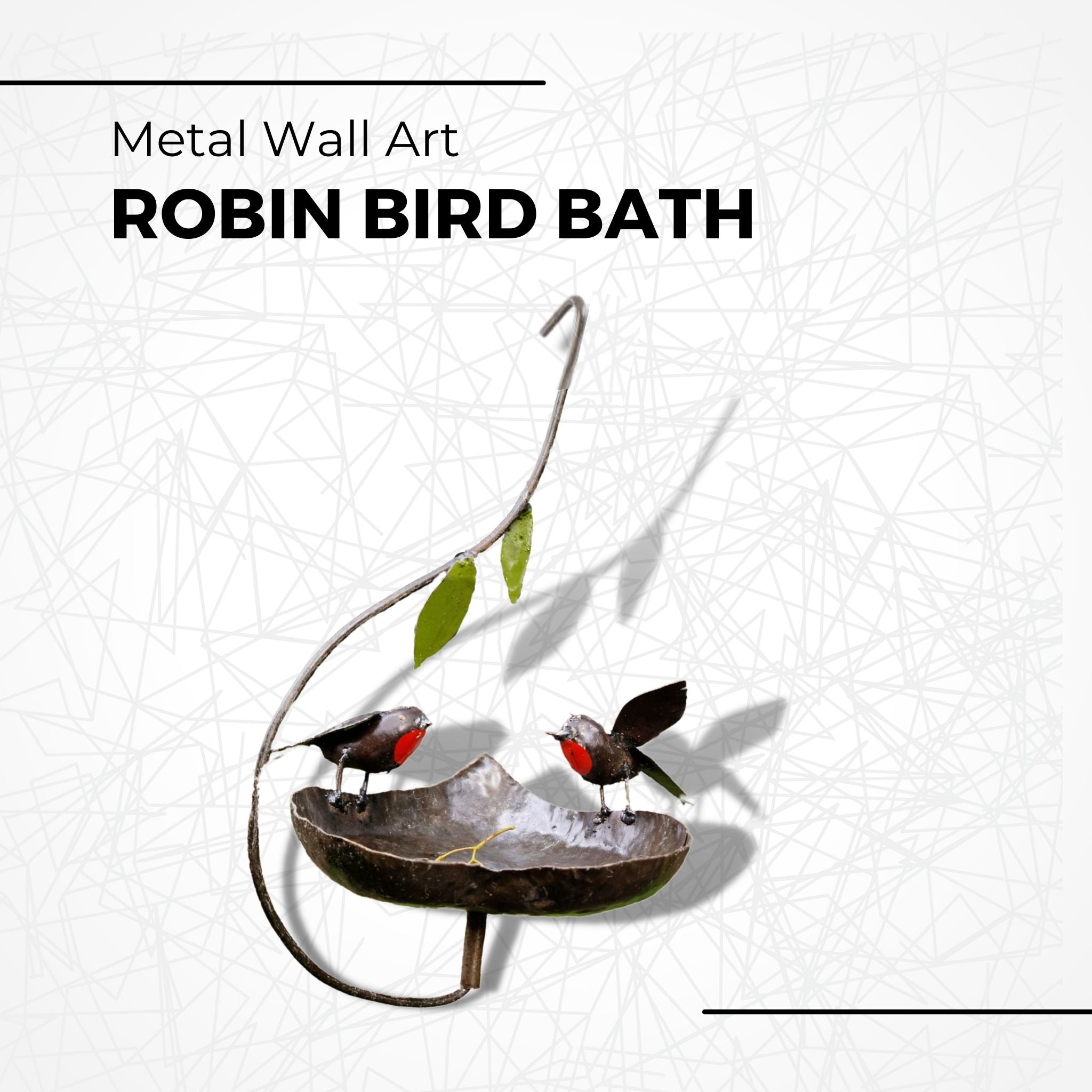 Robin Bird Bath - Pangea Sculptures