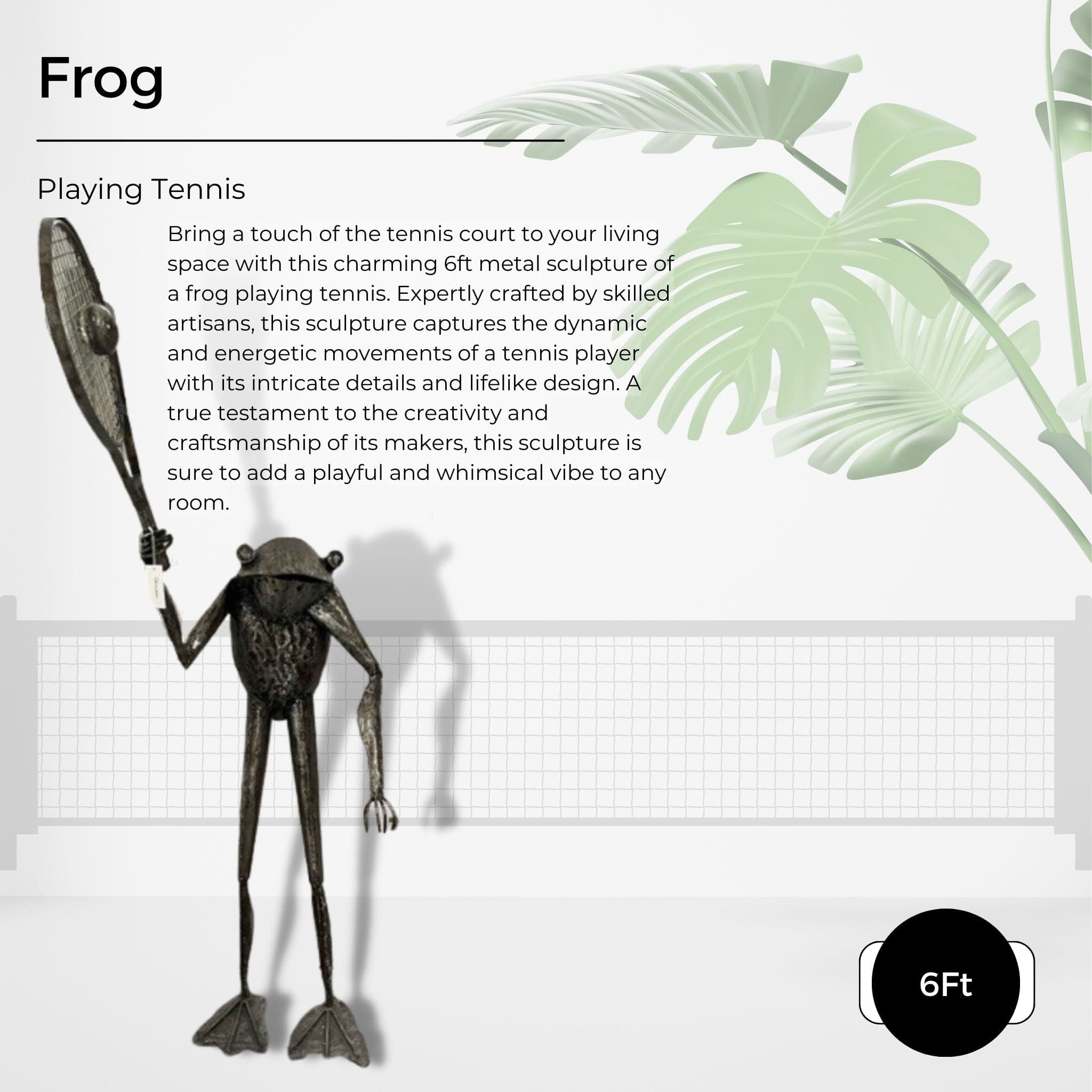 Tennis Frog - Pangea Sculptures