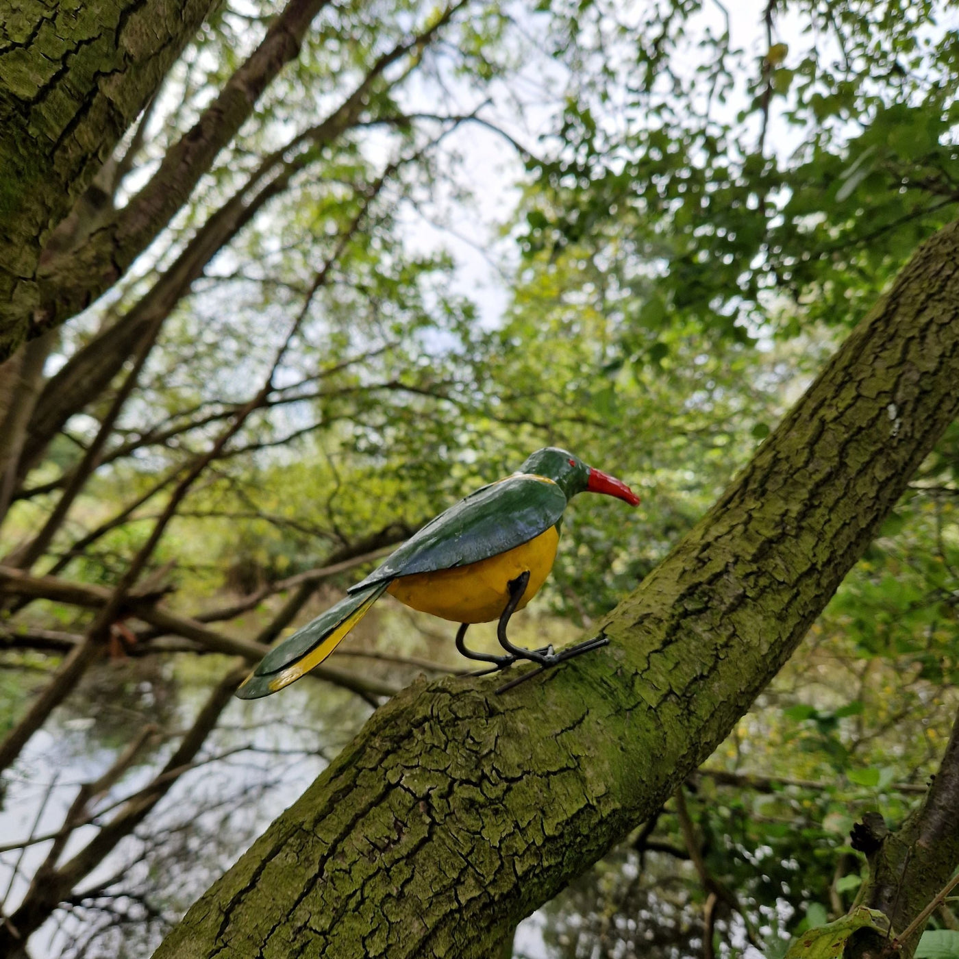 Green Toucan Metal Sculpture